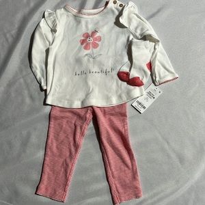Babies matching outfit with socks